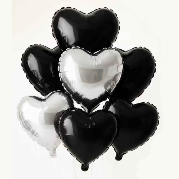 Black & Silver Balloon Arrangement